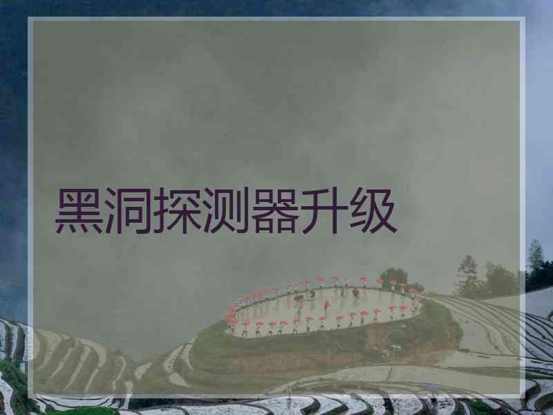 黑洞探测器升级