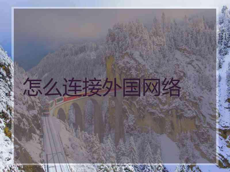怎么连接外国网络
