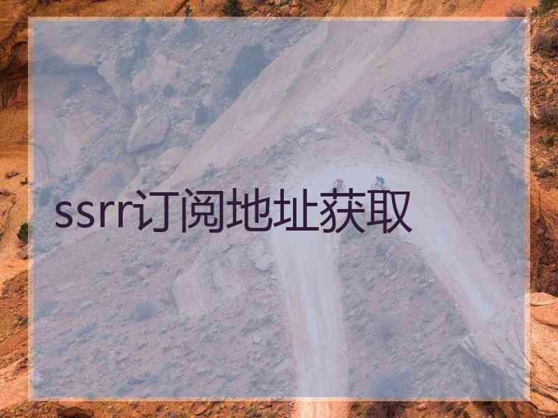 ssrr订阅地址获取