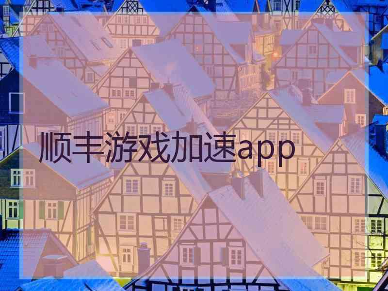 顺丰游戏加速app