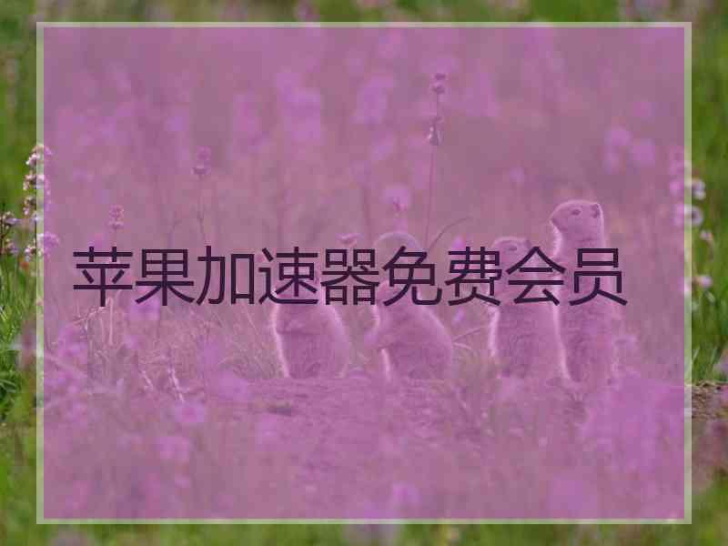 苹果加速器免费会员