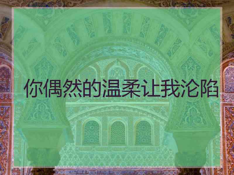 你偶然的温柔让我沦陷