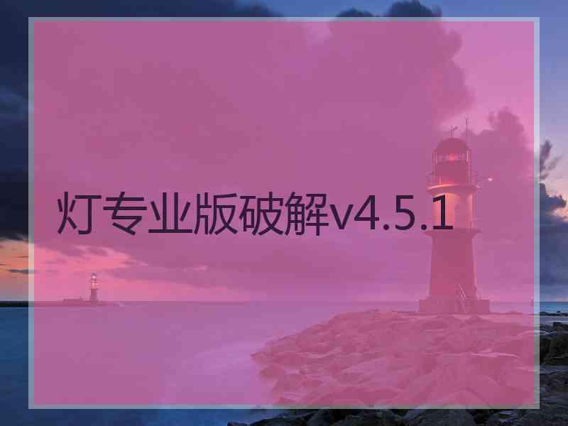 灯专业版破解v4.5.1