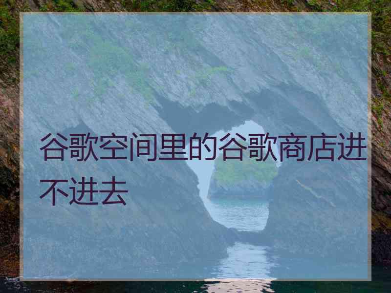 谷歌空间里的谷歌商店进不进去