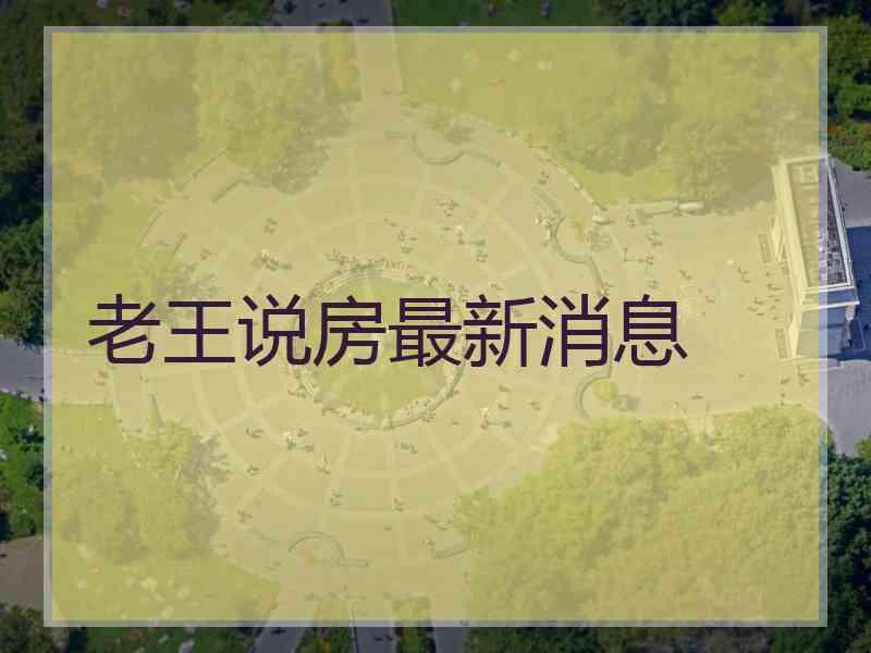 老王说房最新消息