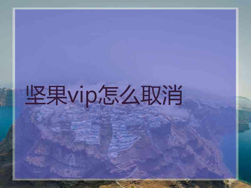 坚果vip怎么取消