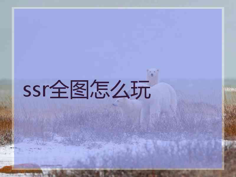 ssr全图怎么玩