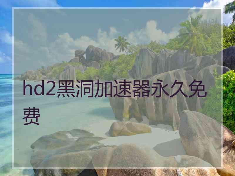 hd2黑洞加速器永久免费