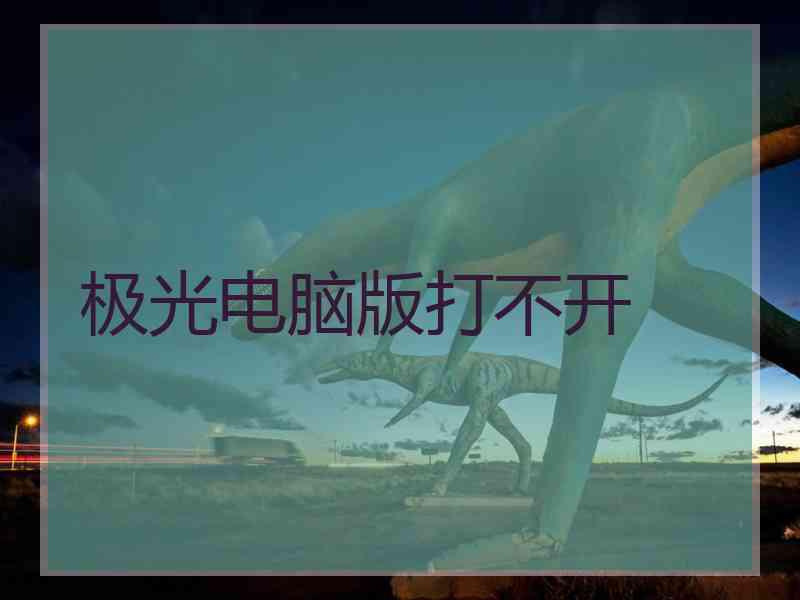 极光电脑版打不开