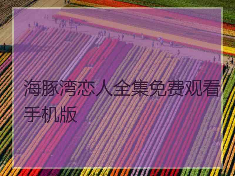 海豚湾恋人全集免费观看手机版