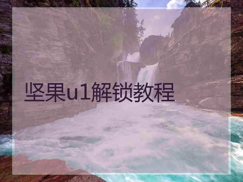 坚果u1解锁教程