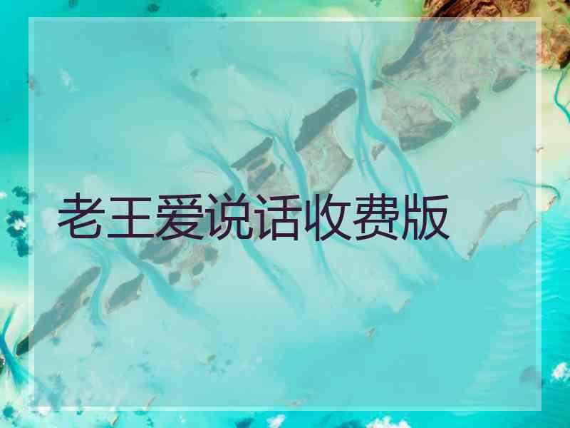 老王爱说话收费版