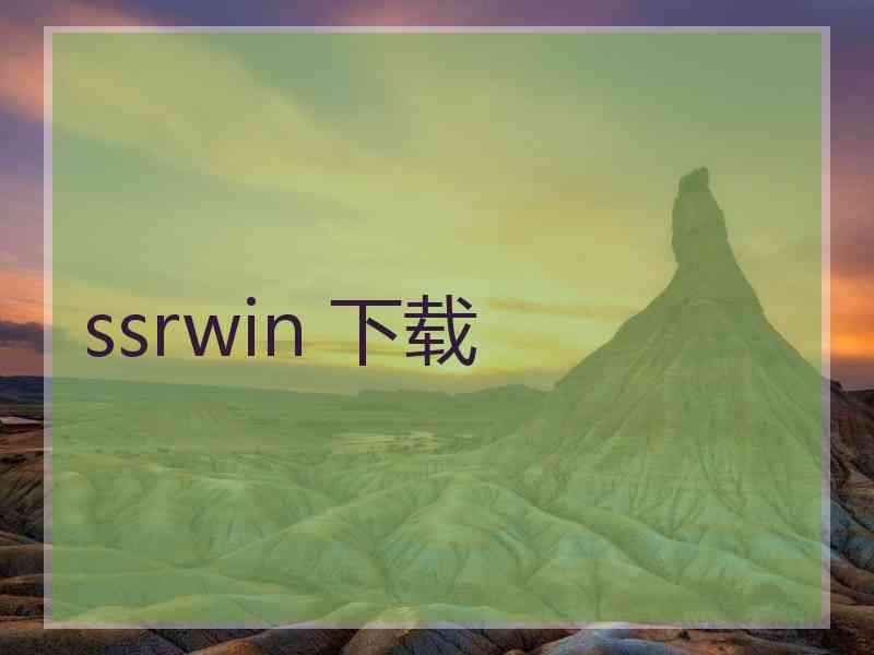 ssrwin 下载