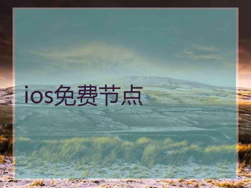 ios免费节点