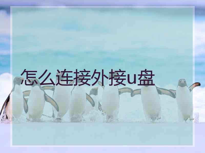 怎么连接外接u盘