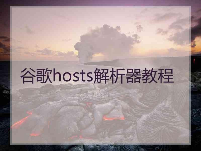 谷歌hosts解析器教程