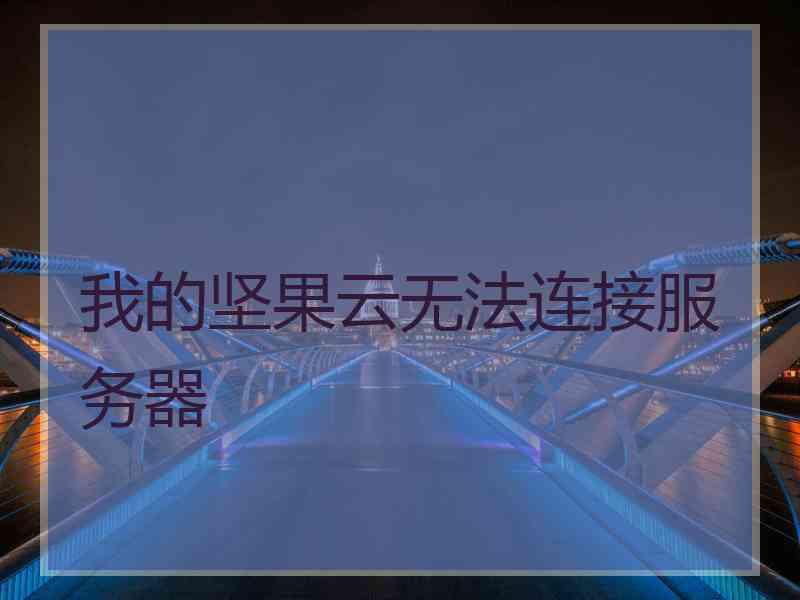 我的坚果云无法连接服务器