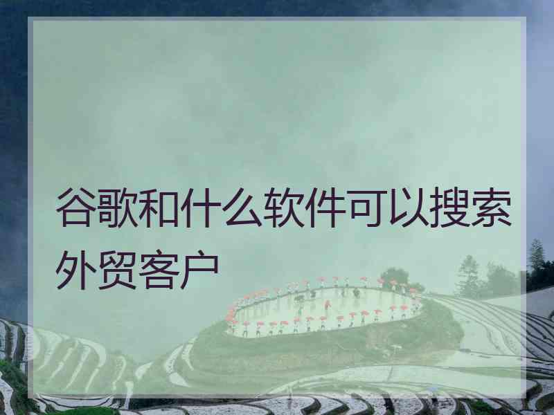 谷歌和什么软件可以搜索外贸客户