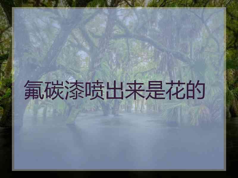 氟碳漆喷出来是花的