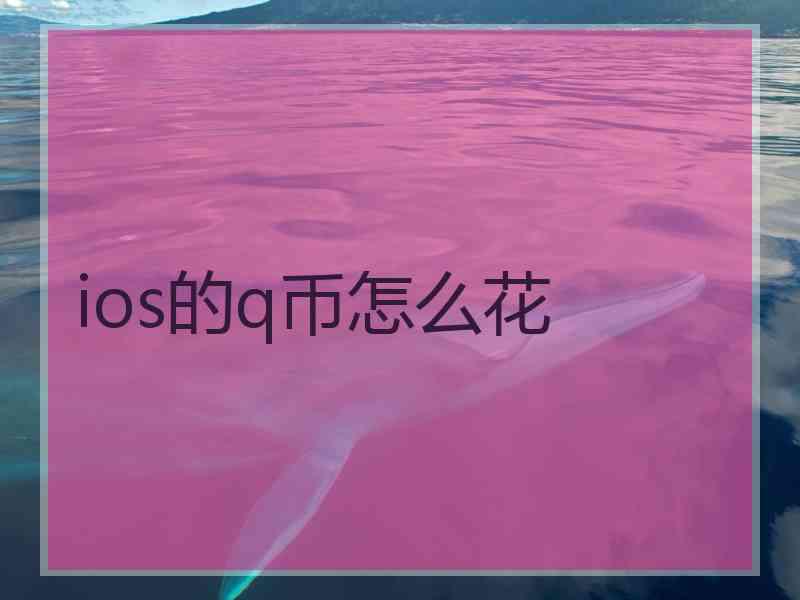 ios的q币怎么花