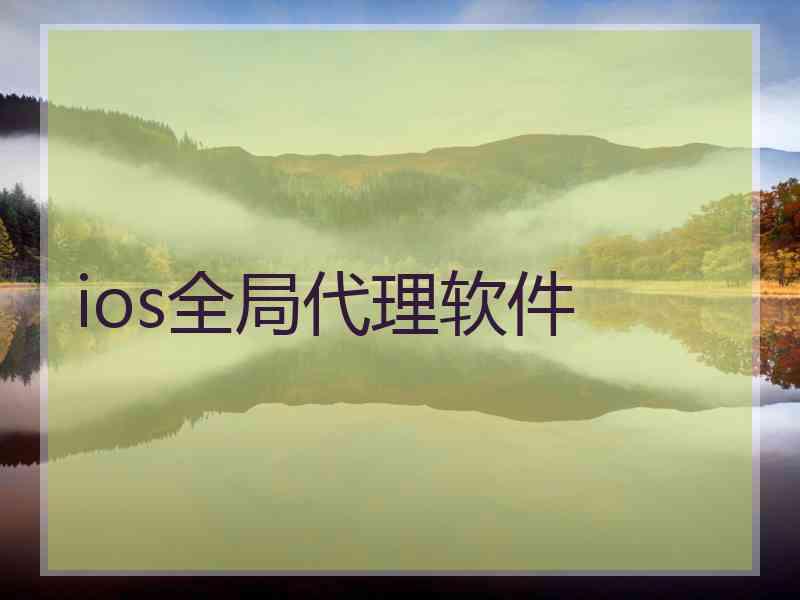 ios全局代理软件