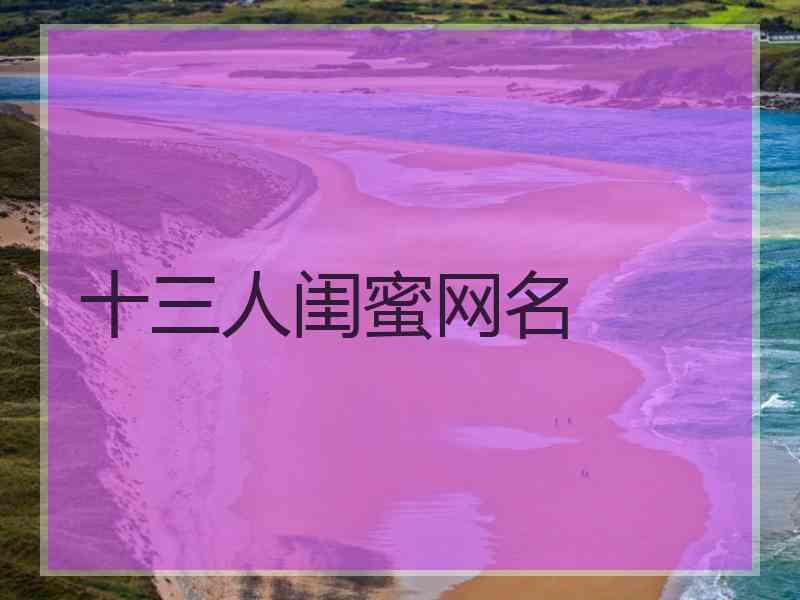 十三人闺蜜网名