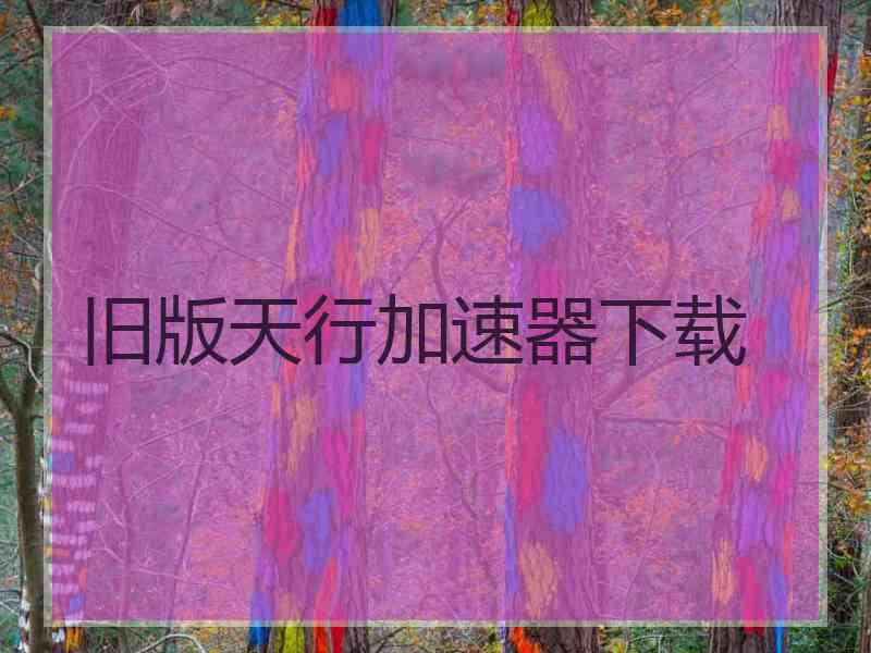 旧版天行加速器下载