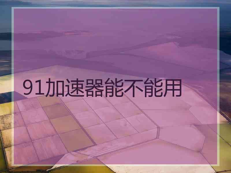 91加速器能不能用