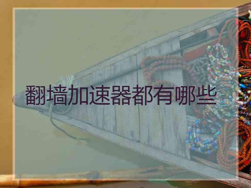 翻墙加速器都有哪些