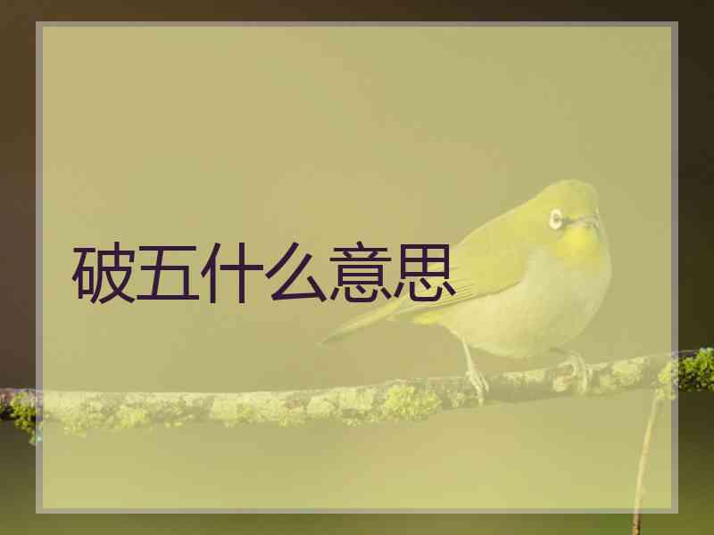 破五什么意思