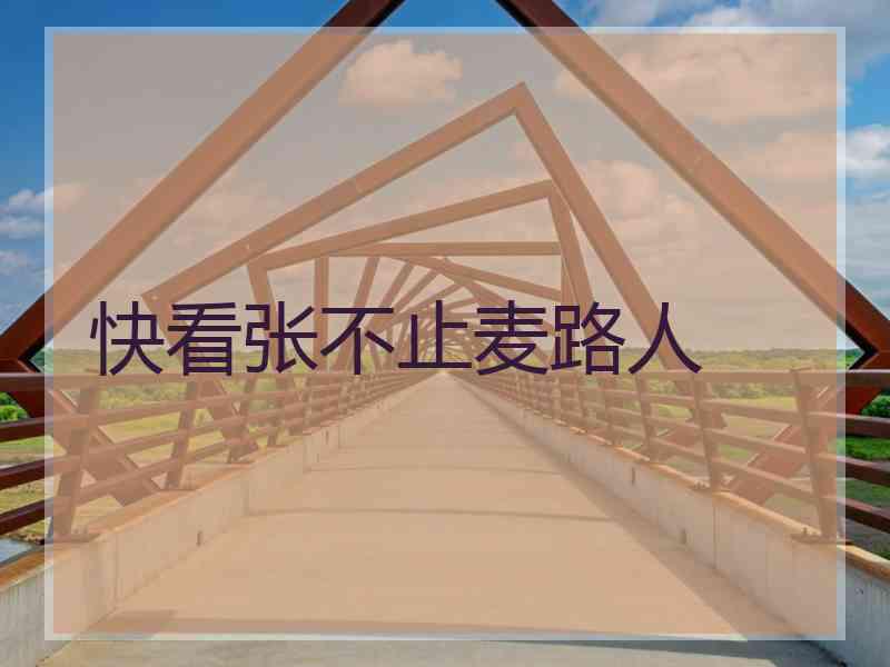 快看张不止麦路人