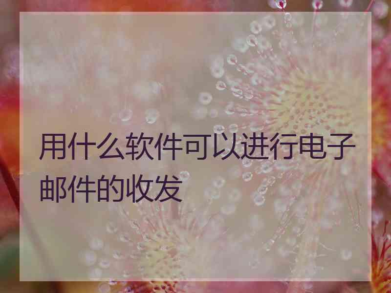 用什么软件可以进行电子邮件的收发