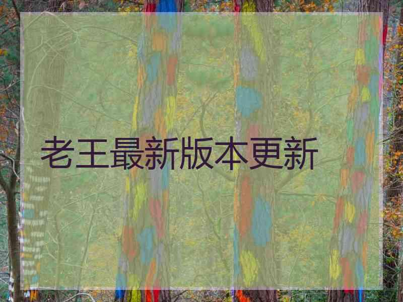 老王最新版本更新
