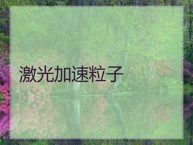 激光加速粒子