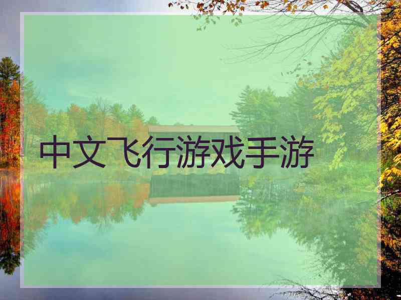 中文飞行游戏手游