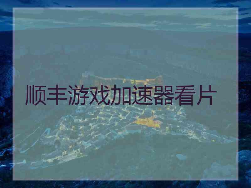 顺丰游戏加速器看片
