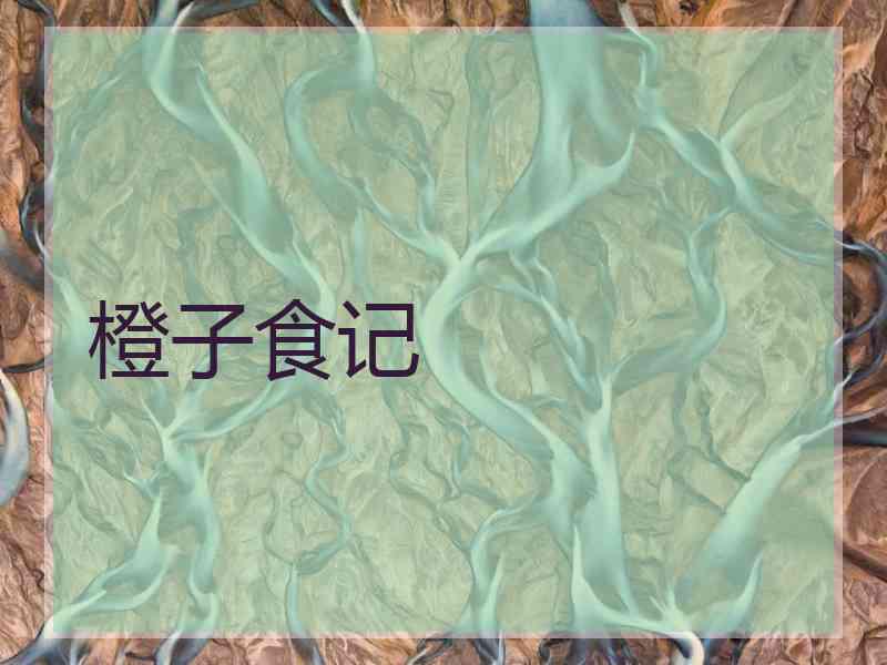 橙子食记