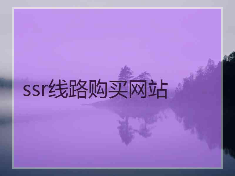 ssr线路购买网站