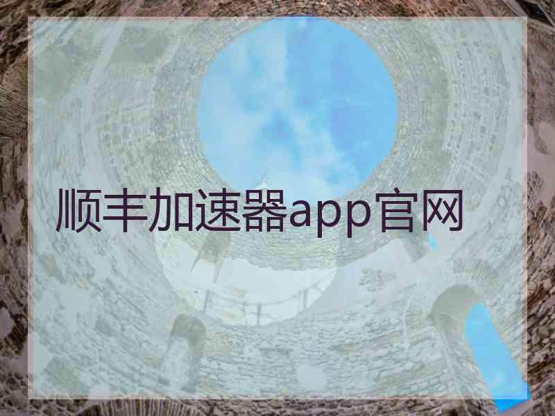 顺丰加速器app官网