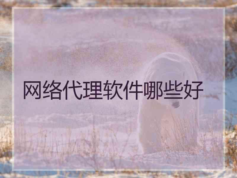 网络代理软件哪些好