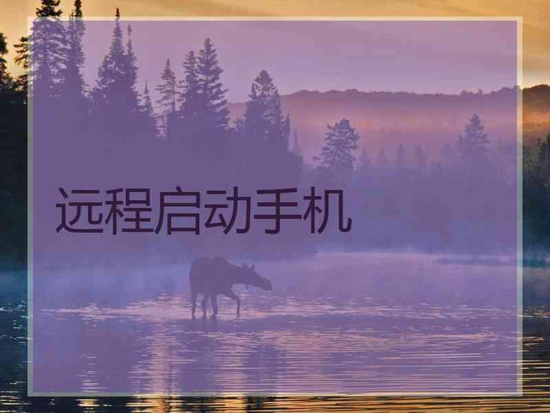 远程启动手机