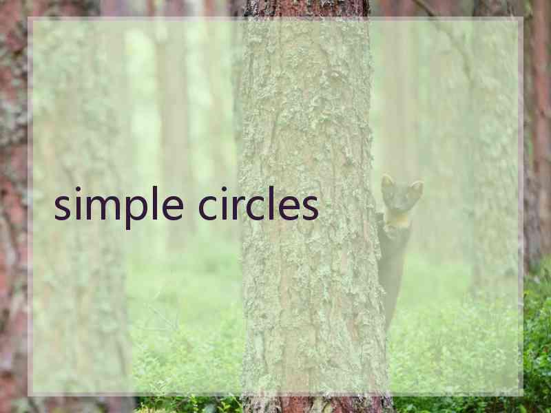 simple circles