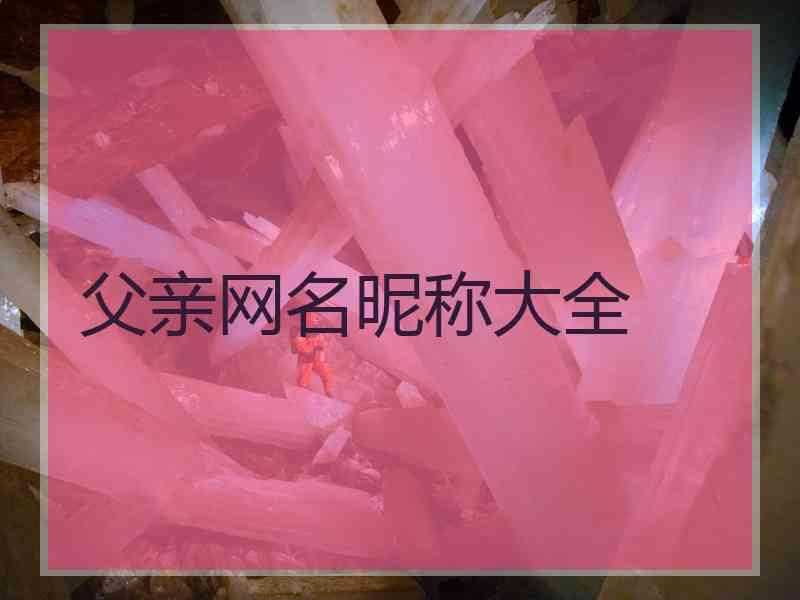 父亲网名昵称大全