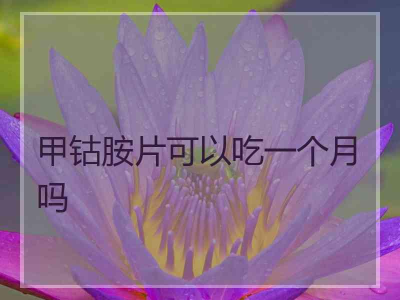 甲钴胺片可以吃一个月吗