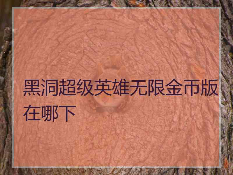 黑洞超级英雄无限金币版在哪下