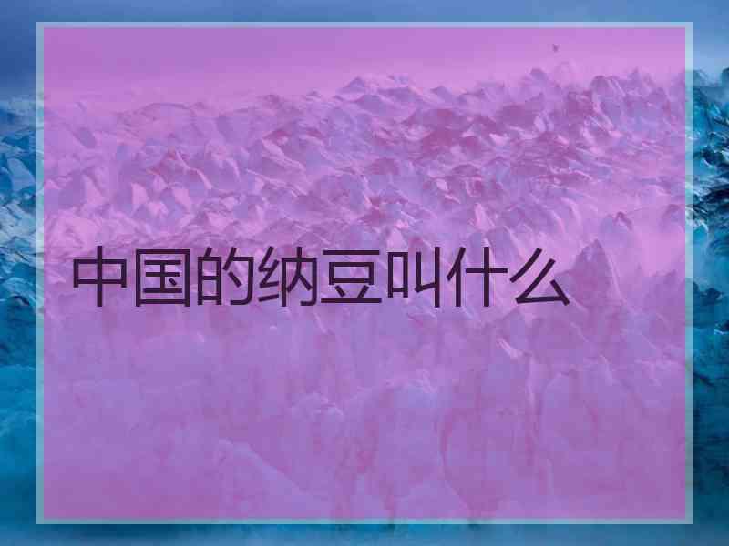 中国的纳豆叫什么