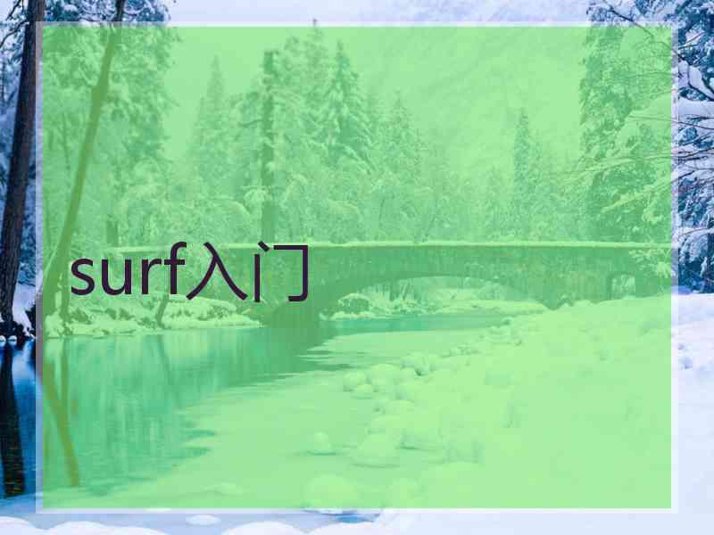 surf入门