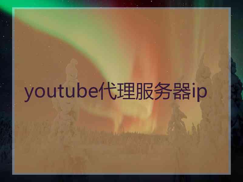 youtube代理服务器ip