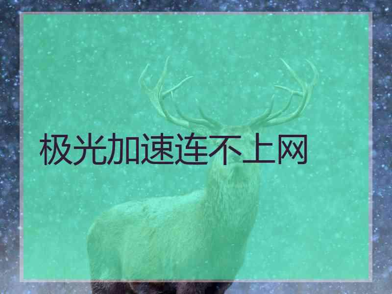 极光加速连不上网