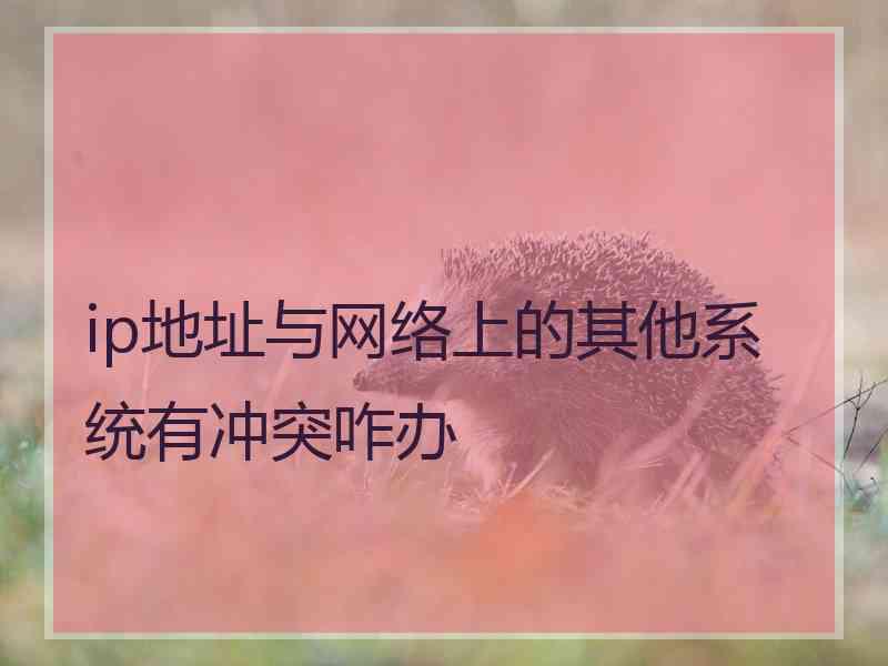 ip地址与网络上的其他系统有冲突咋办